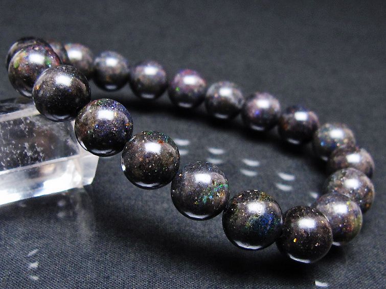 ブラックオパール ブレスレット 10mm [T249-4745] 1枚目