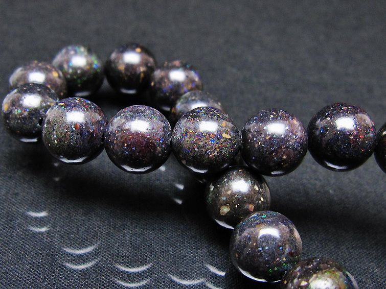 ブラックオパール ブレスレット 10mm [T249-4745] 2枚目