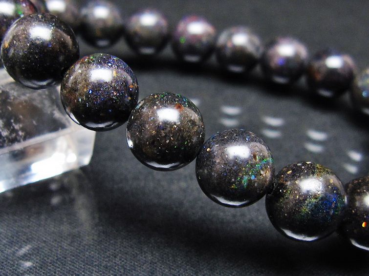 ブラックオパール ブレスレット 10mm [T249-4745] 3枚目