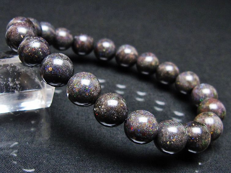 ブラックオパール ブレスレット 10mm [T249-4750] 1枚目