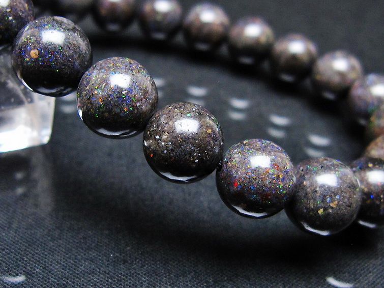 ブラックオパール ブレスレット 10mm [T249-4750] 3枚目