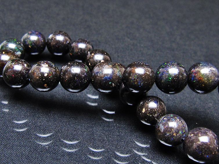 ブラックオパール ブレスレット 10mm [T249-4752] 2枚目