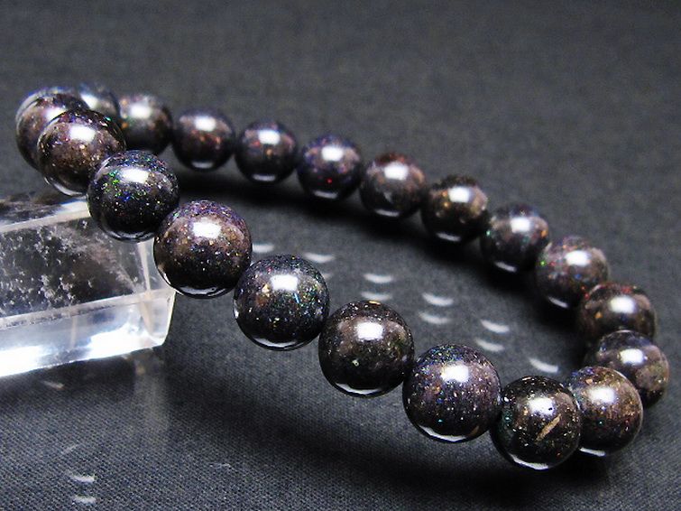 ブラックオパール ブレスレット 10mm [T249-4753] 1枚目