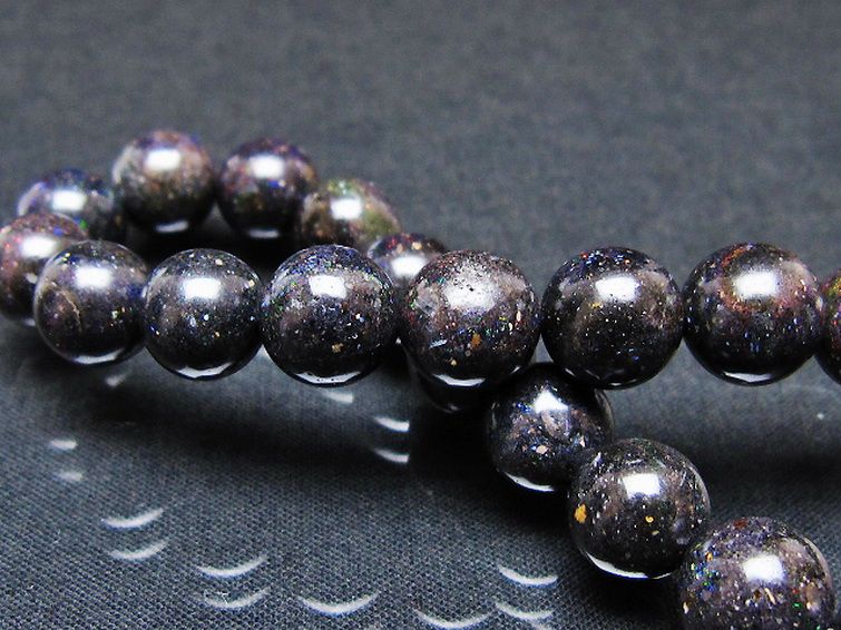 ブラックオパール ブレスレット 10mm [T249-4753] 2枚目