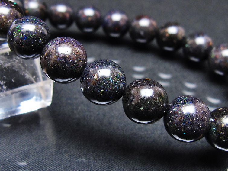 ブラックオパール ブレスレット 10mm [T249-4753] 3枚目