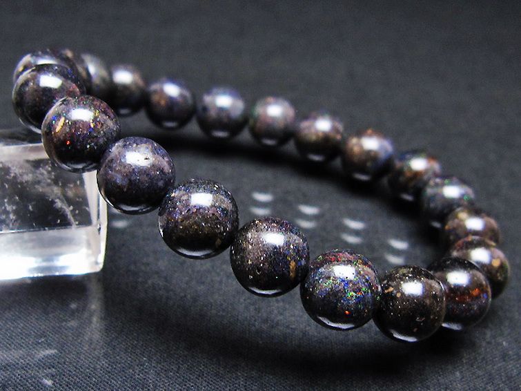 ブラックオパール ブレスレット 9mm [T249-4756] 1枚目