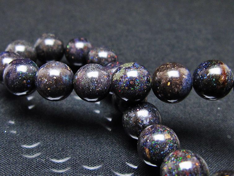 ブラックオパール ブレスレット 9mm [T249-4756] 2枚目