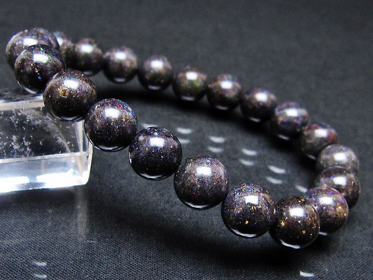 ブラックオパール ブレスレット 9mm [T249-4761] 1枚目