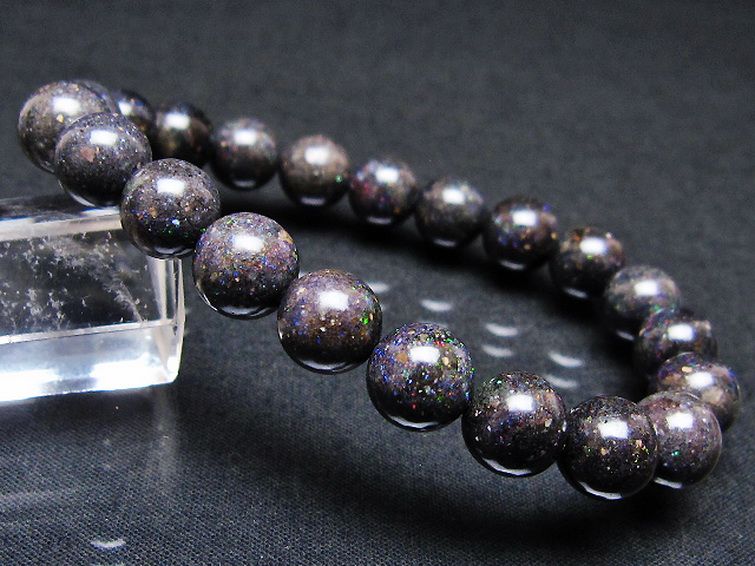 ブラックオパール ブレスレット 9mm [T249-4766] 1枚目