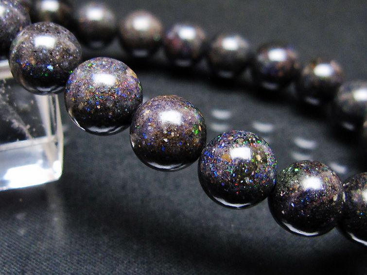 ブラックオパール ブレスレット 9mm [T249-4766] 3枚目