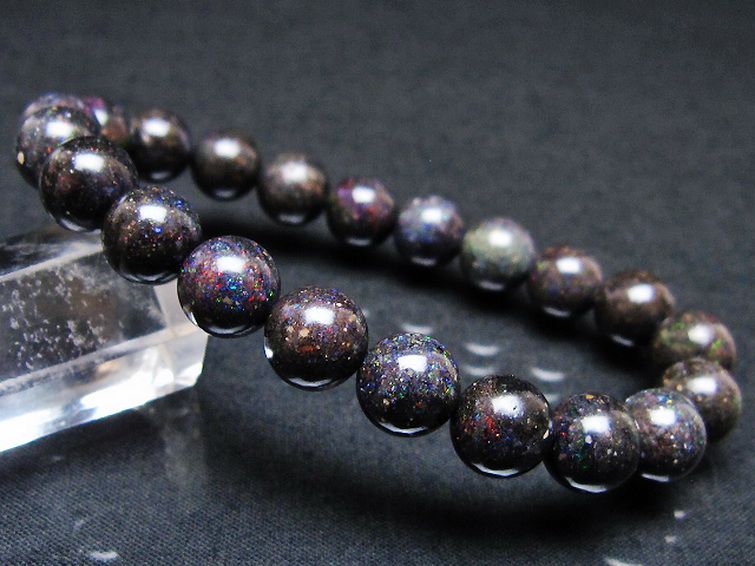 ブラックオパール ブレスレット 9mm [T249-4775] 1枚目