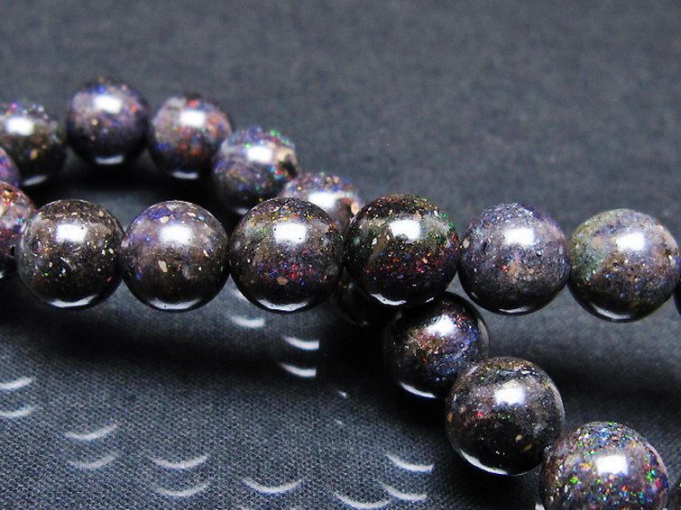 ブラックオパール ブレスレット 9mm [T249-4775] 2枚目