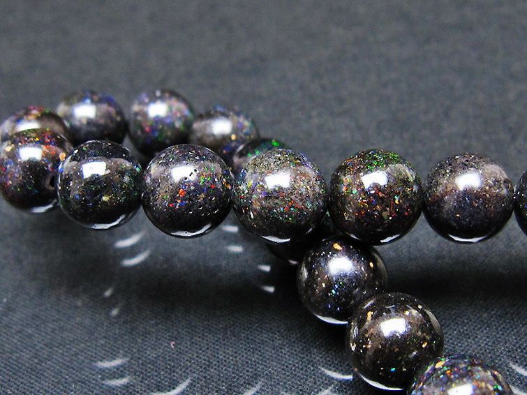 ブラックオパール ブレスレット 9mm [T249-4779] 2枚目