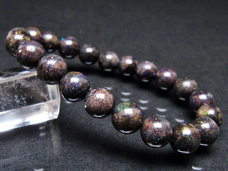 ブラックオパール ブレスレット 9mm [T249-4787] 1枚目