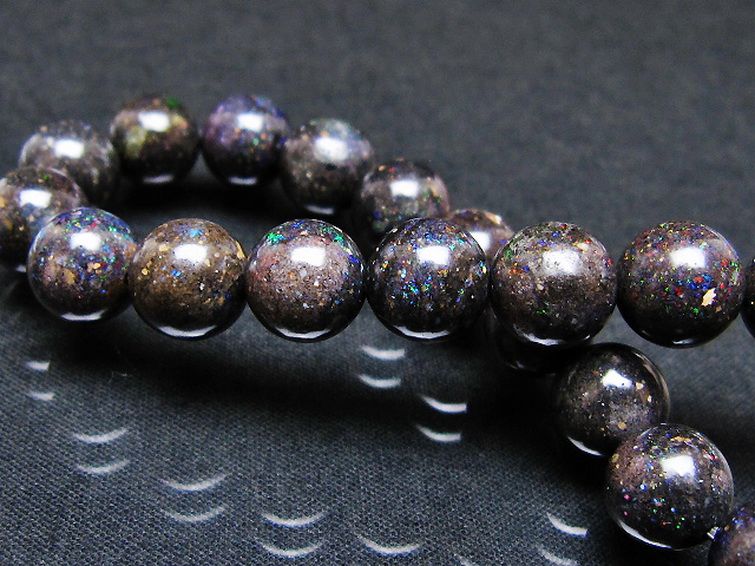 ブラックオパール ブレスレット 9mm [T249-4787] 2枚目