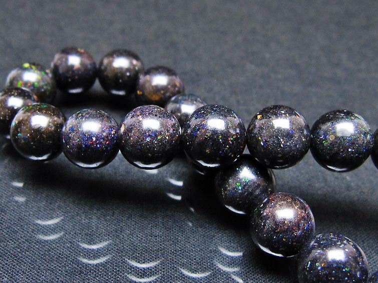 ブラックオパール ブレスレット 10mm [T249-4791] 2枚目