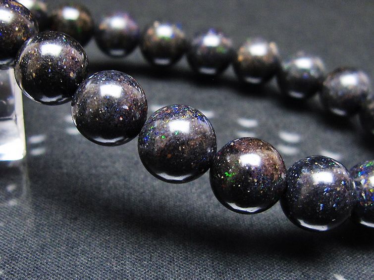 ブラックオパール ブレスレット 10mm [T249-4791] 3枚目