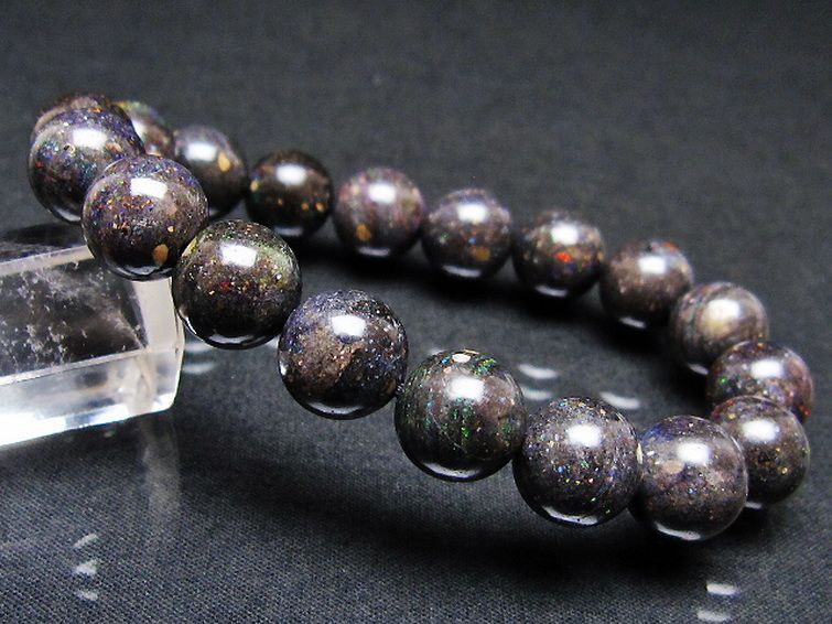 ブラックオパール ブレスレット 11mm [T249-4801] 1枚目