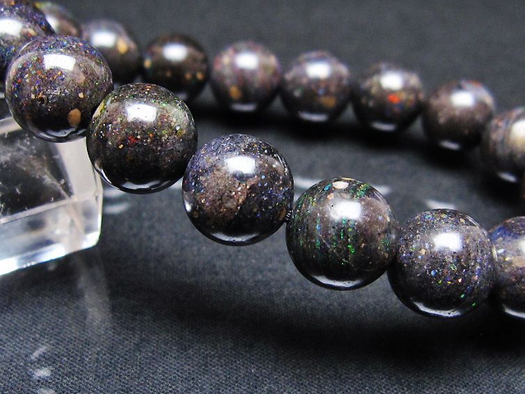 ブラックオパール ブレスレット 11mm [T249-4801] 3枚目