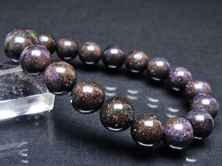 ブラックオパール ブレスレット 11mm [T249-4812] 1枚目