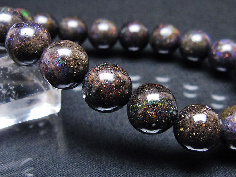 ブラックオパール ブレスレット 11mm [T249-4812] 3枚目