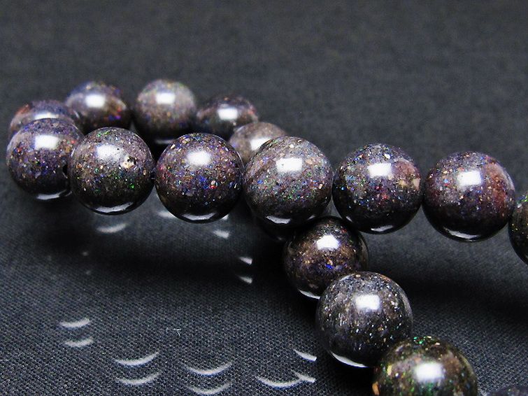 ブラックオパール ブレスレット 10mm [T249-4817] 2枚目