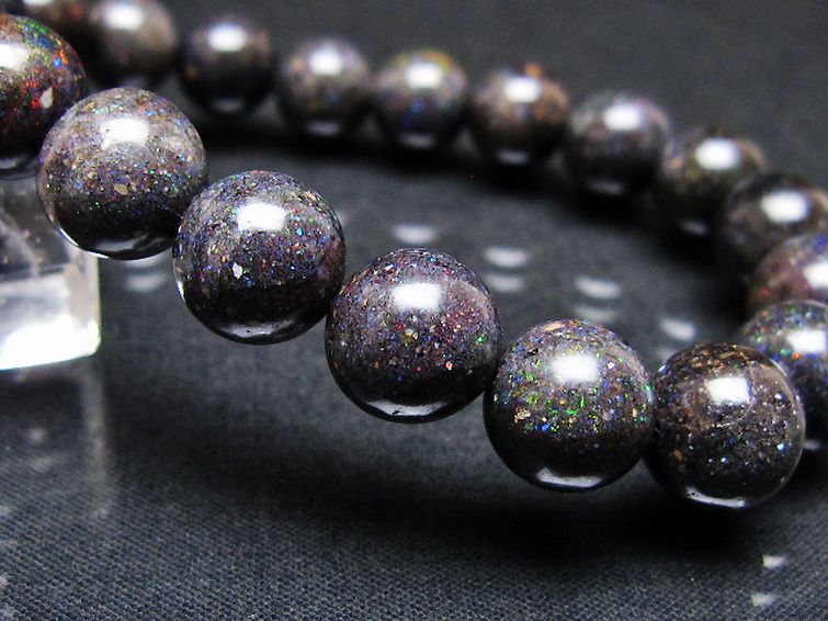 ブラックオパール ブレスレット 10mm [T249-4817] 3枚目