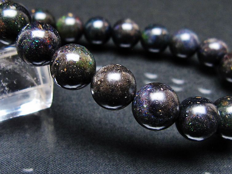 ブラックオパール ブレスレット 10mm [T249-4820] 3枚目