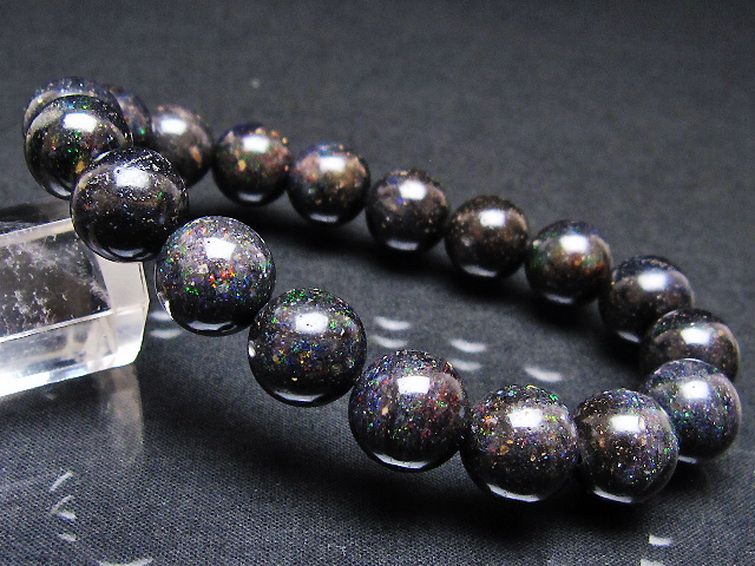 ブラックオパール ブレスレット 12mm [T249-4824] 1枚目