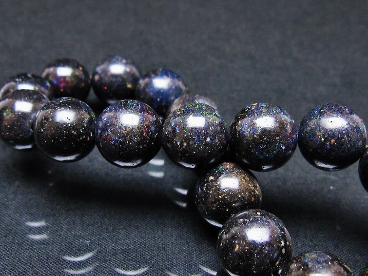 ブラックオパール ブレスレット 12mm [T249-4824] 2枚目