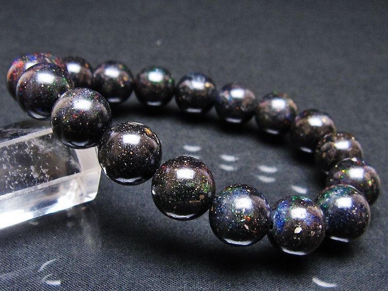ブラックオパール ブレスレット 12mm [T249-4827] 1枚目