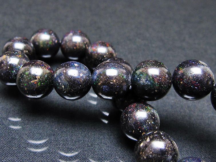 ブラックオパール ブレスレット 12mm [T249-4827] 2枚目