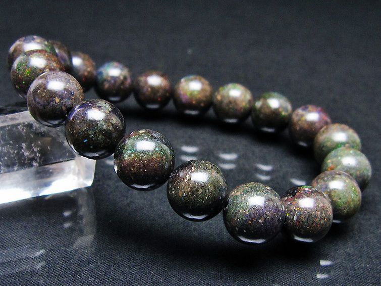 ブラックオパール ブレスレット 11mm [T249-4830] 1枚目