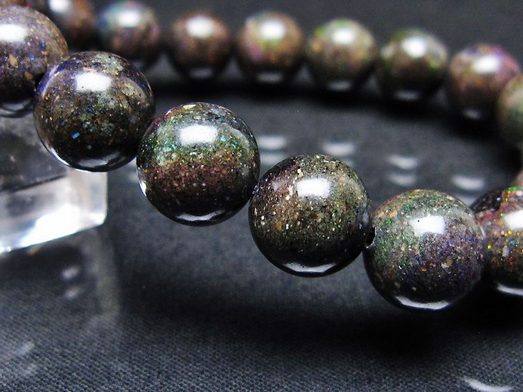 ブラックオパール ブレスレット 11mm [T249-4830] 3枚目