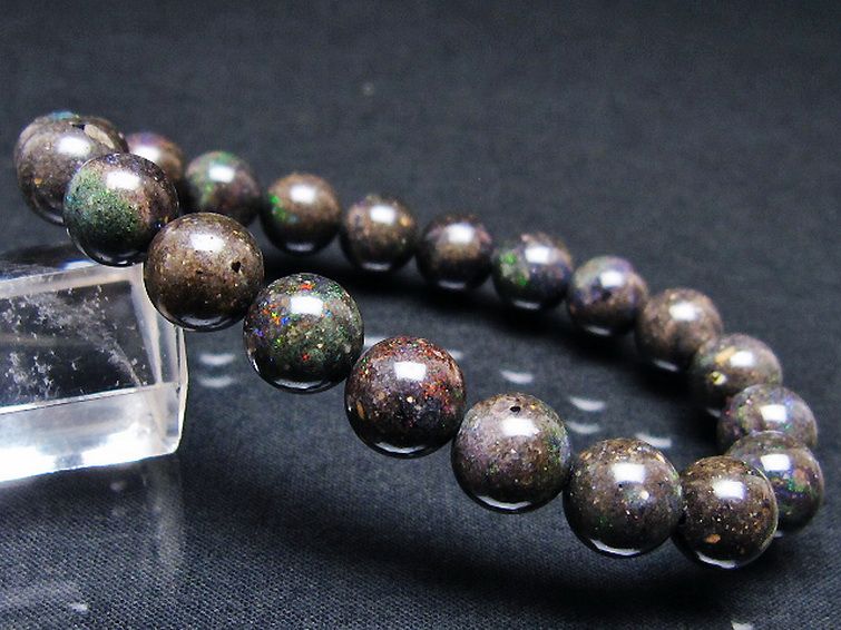 ブラックオパール ブレスレット 9mm [T249-4834] 1枚目