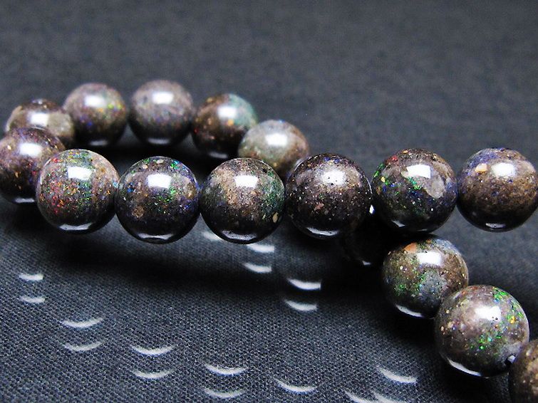 ブラックオパール ブレスレット 9mm [T249-4834] 2枚目