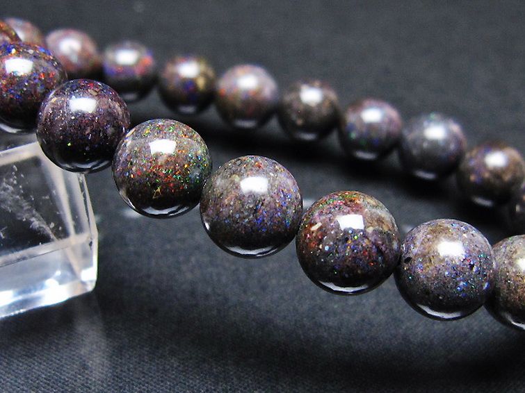 ブラックオパール ブレスレット 9mm [T249-4837] 3枚目