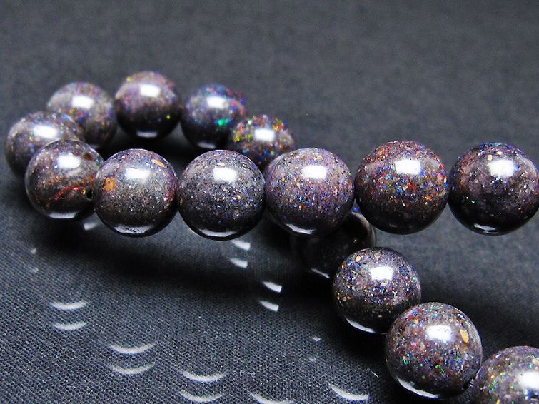 ブラックオパール ブレスレット 11mm [T249-4840] 2枚目