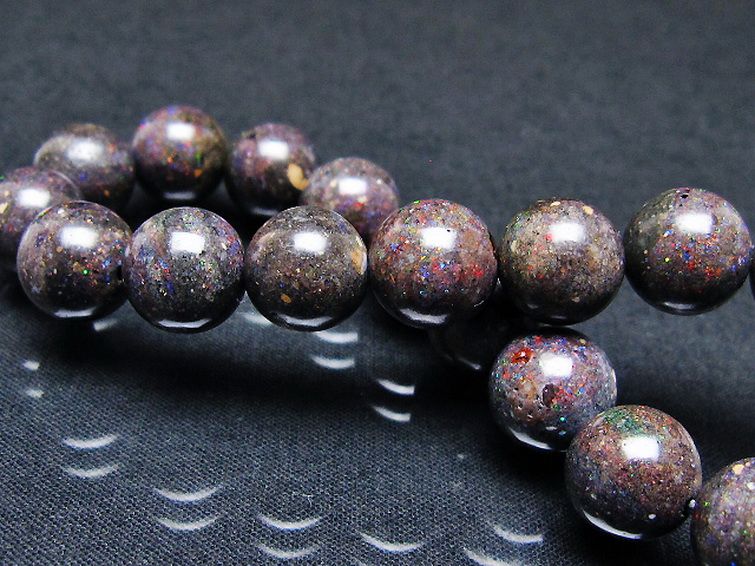 ブラックオパール ブレスレット 10mm [T249-4843] 2枚目