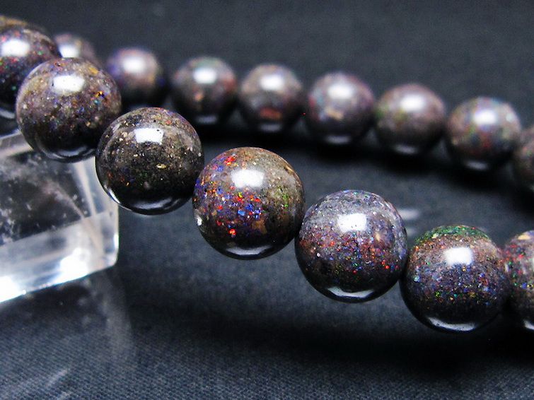 ブラックオパール ブレスレット 10mm [T249-4843] 3枚目