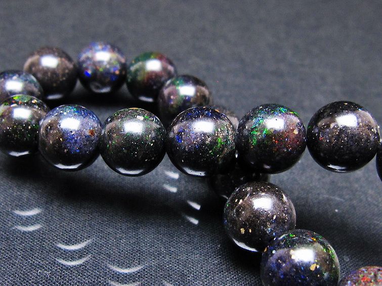 ブラックオパール ブレスレット 11mm [T249-4844] 2枚目