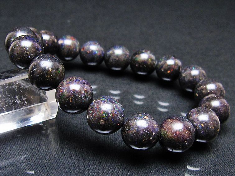 ブラックオパール ブレスレット 12mm [T249-4848] 1枚目