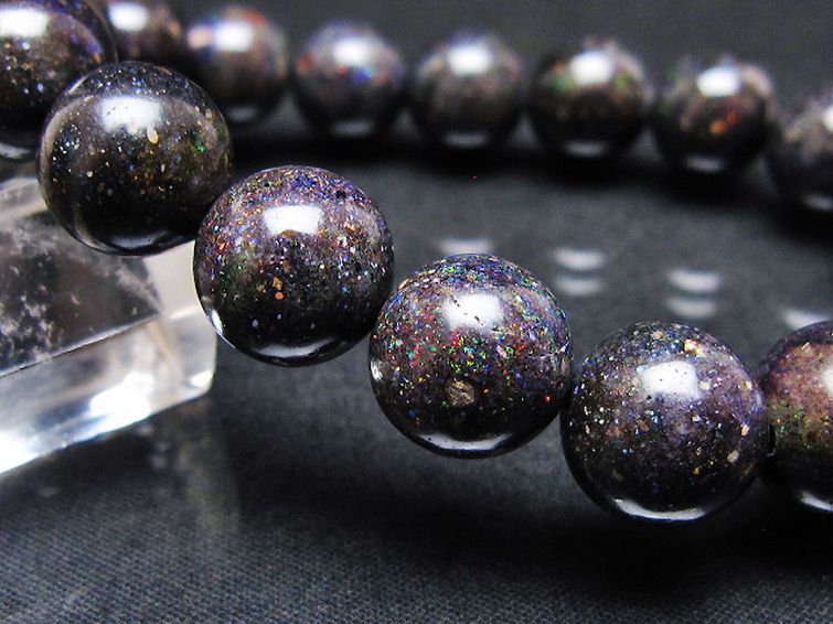 ブラックオパール ブレスレット 12mm [T249-4848] 3枚目