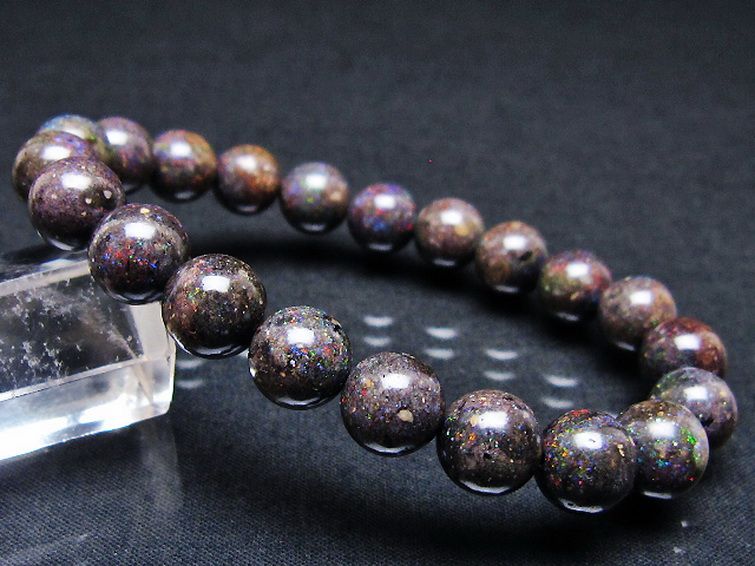 ブラックオパール ブレスレット 9mm [T249-4854] 1枚目