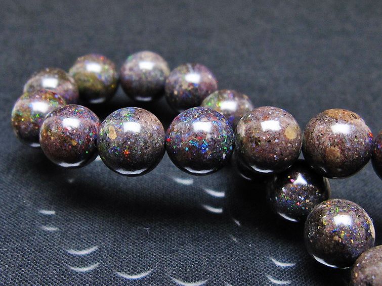 ブラックオパール ブレスレット 9mm [T249-4854] 2枚目