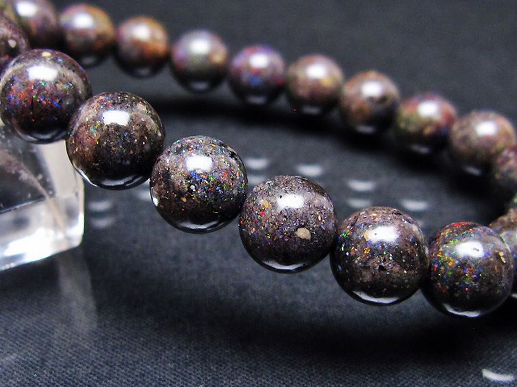 ブラックオパール ブレスレット 9mm [T249-4854] 3枚目