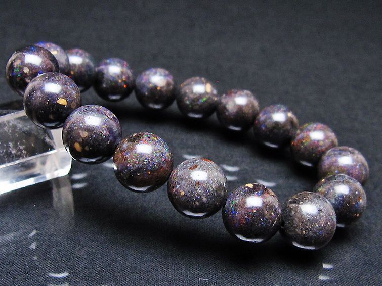 ブラックオパール ブレスレット 12mm [T249-4856] 1枚目