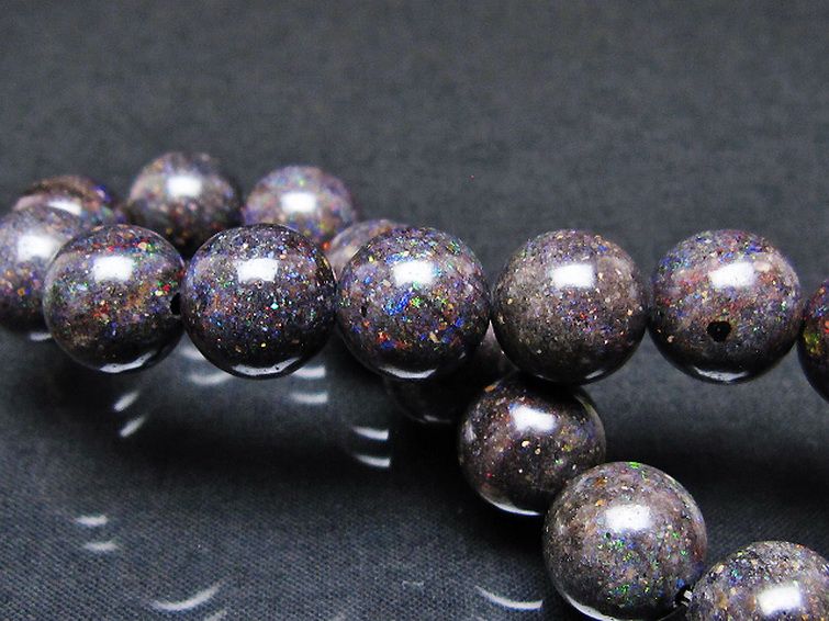 ブラックオパール ブレスレット 12mm [T249-4856] 2枚目