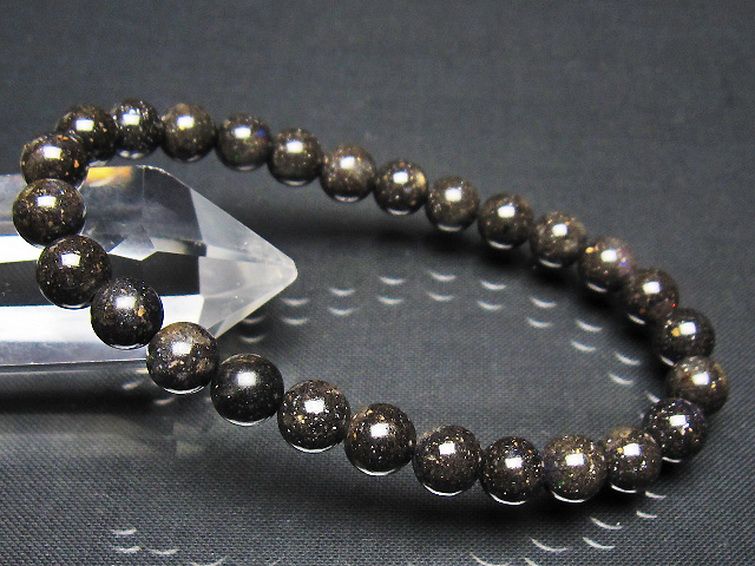 ブラックオパール ブレスレット 7mm [t249-4871] 1枚目