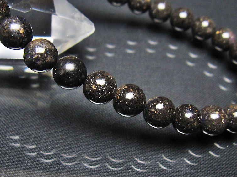 ブラックオパール ブレスレット 7mm [t249-4871] 3枚目